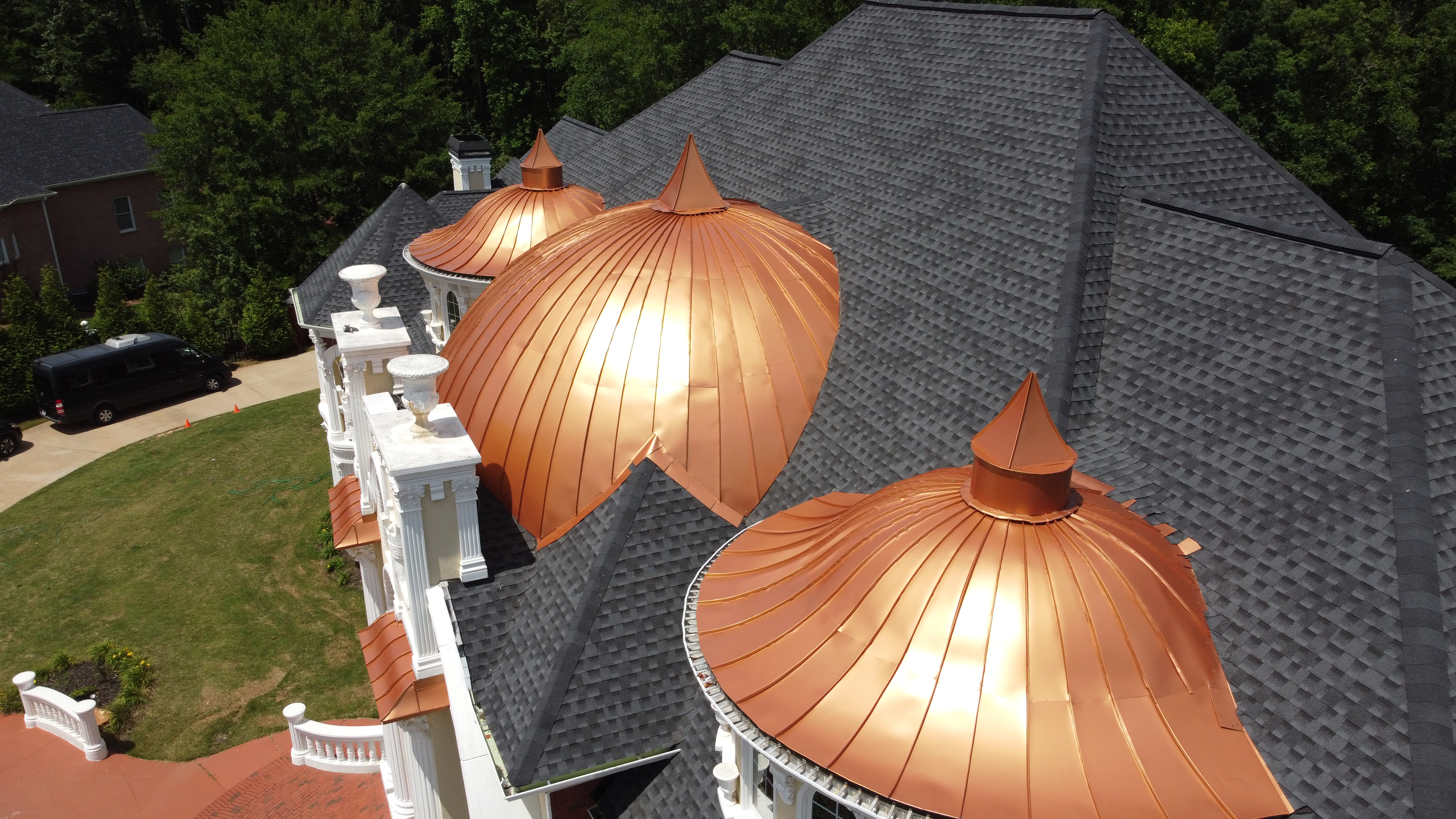 Completed valley flashing and roof replacement by 1 Source Roofing on a metro Atlanta home